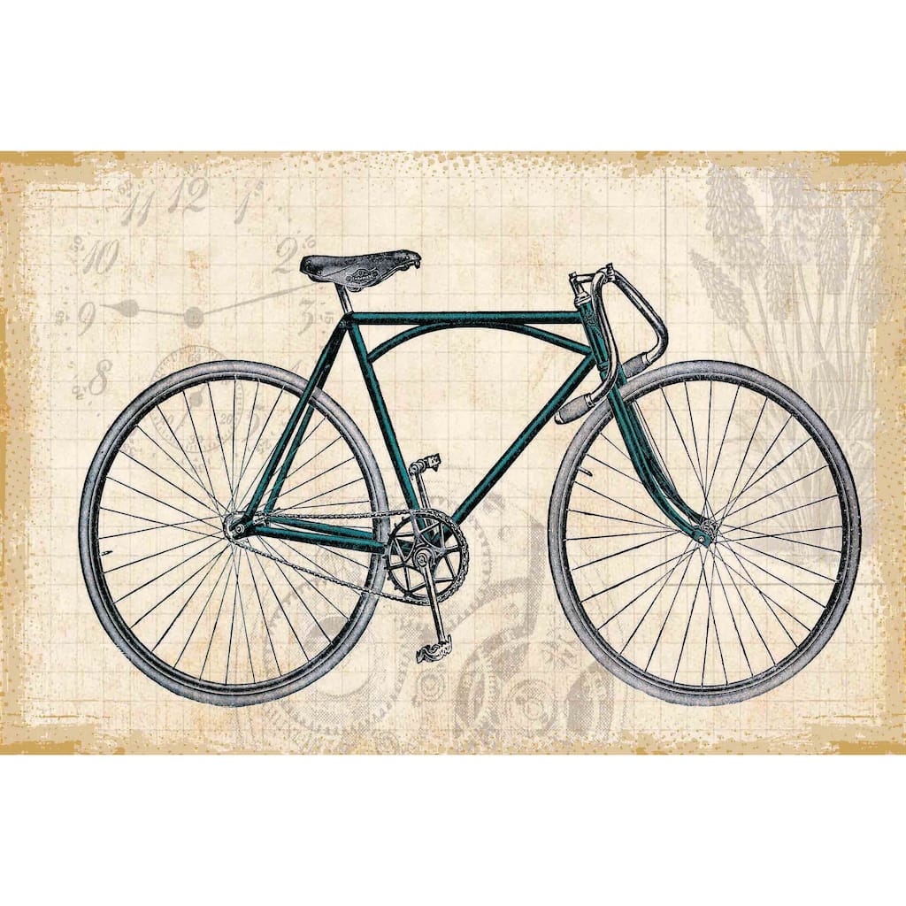 Marmont Hill - Green Bike Painting Print on Canvas