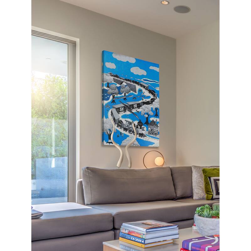 Marmont Hill - The Longest Train Painting Print on Canvas - Multi-Color