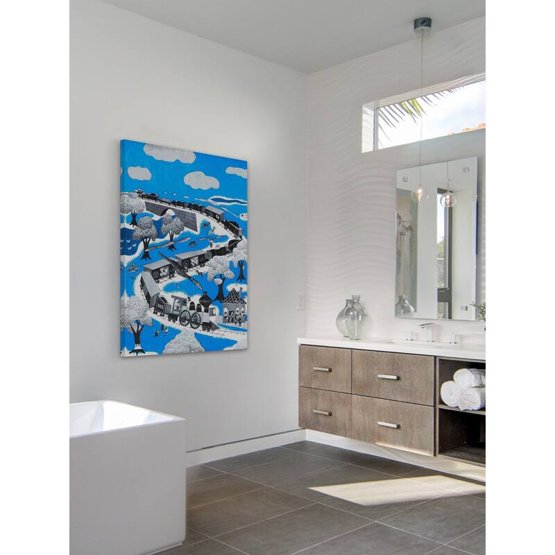 Marmont Hill - The Longest Train Painting Print on Canvas - Multi-Color