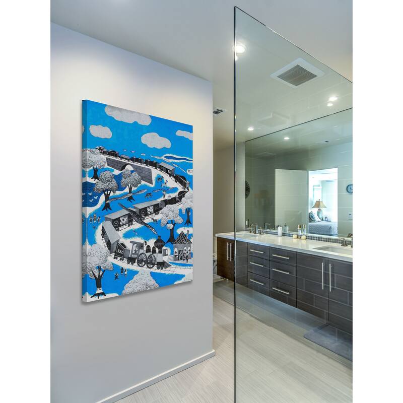 Marmont Hill - The Longest Train Painting Print on Canvas - Multi-Color