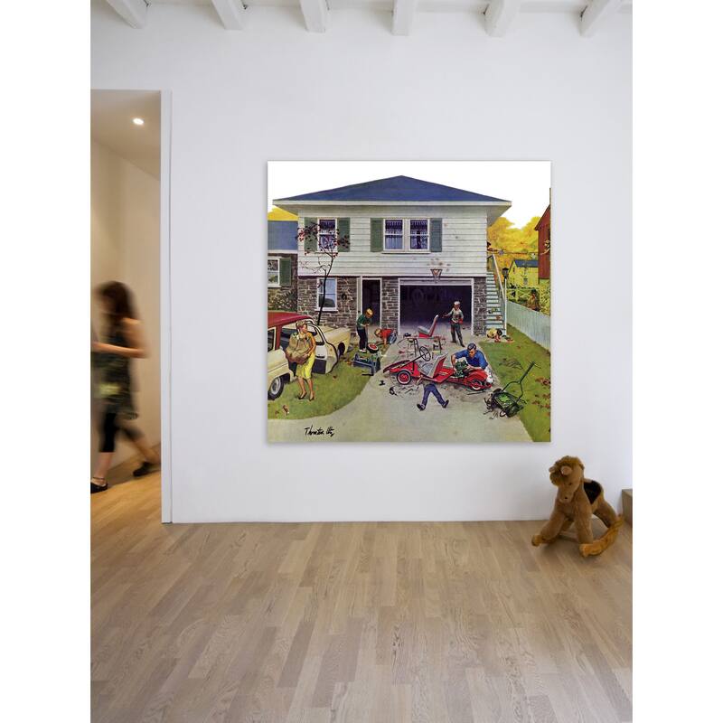 Marmont Hill - Ongoing Repair Painting Print on Canvas - Multi-Color