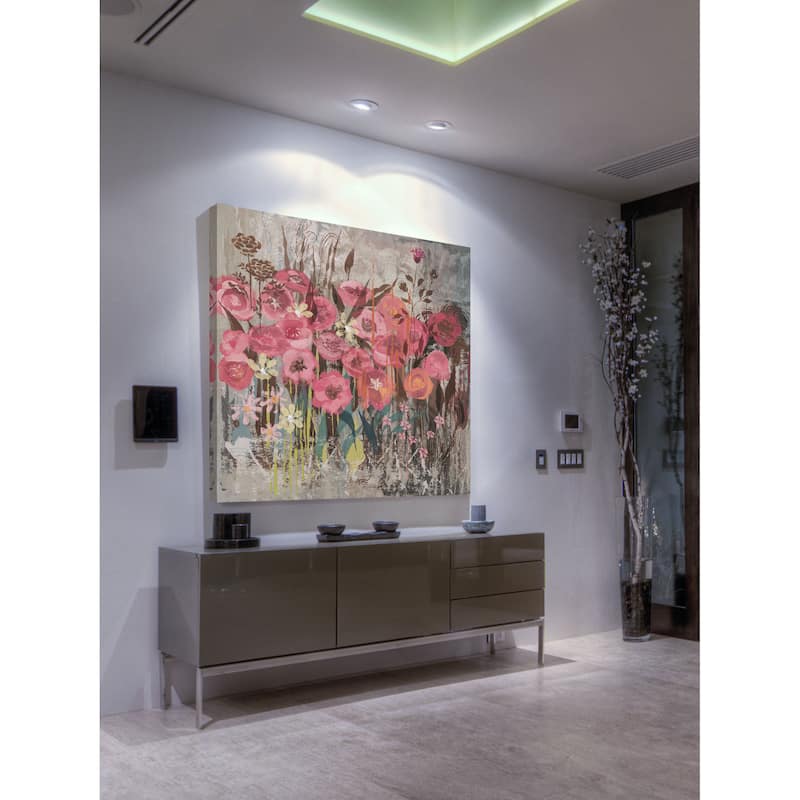 Marmont Hill - Floral Frenzy Pink I Painting Print on Canvas - Multi-Color