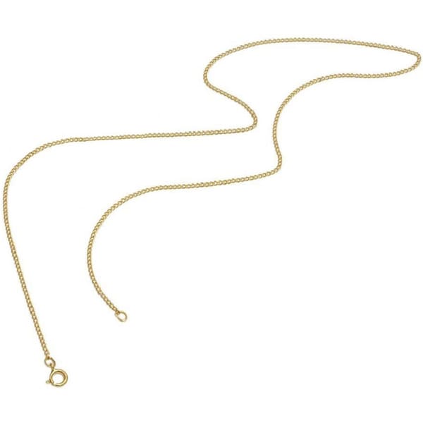 Shop Pori Genuine Yellow Gold Overlay Cuban Chain Necklace - Free ...