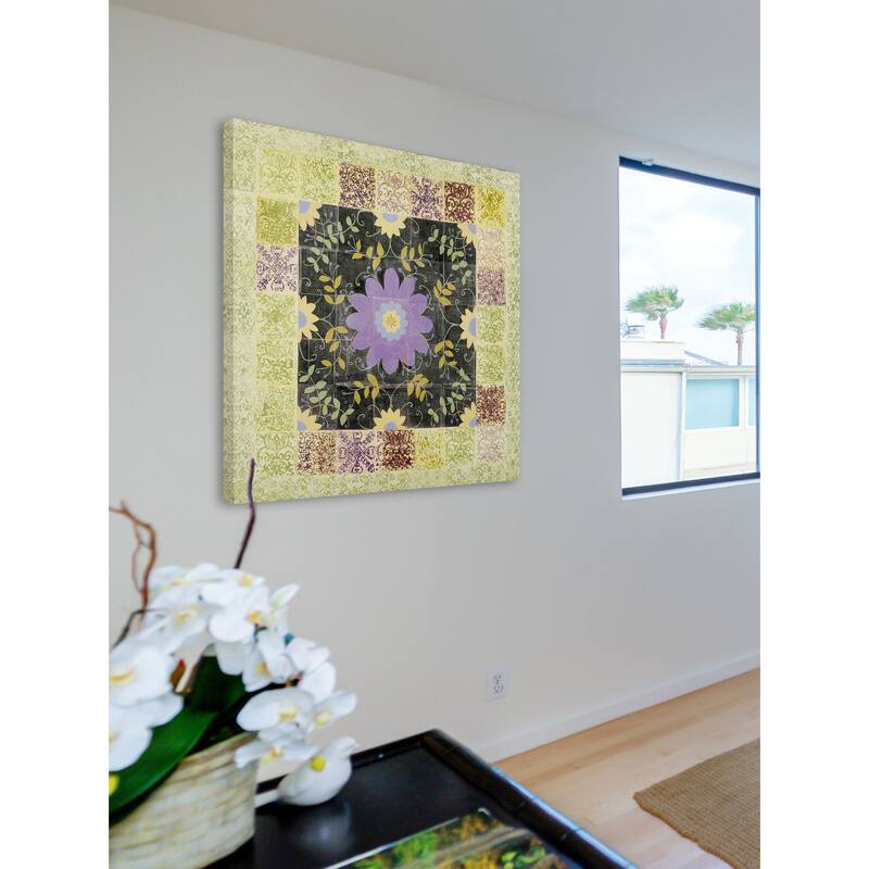 Marmont Hill - Purple Floral Painting Print on Canvas - Multi-Color