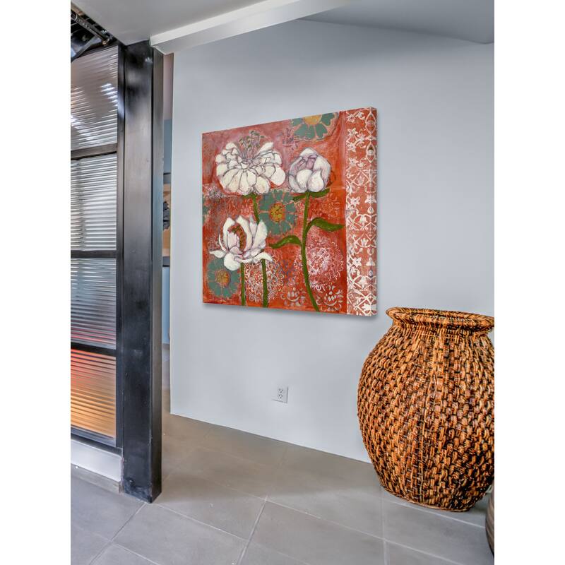 Marmont Hill - Dahlia and Peoni Painting Print on Canvas - Multi-Color
