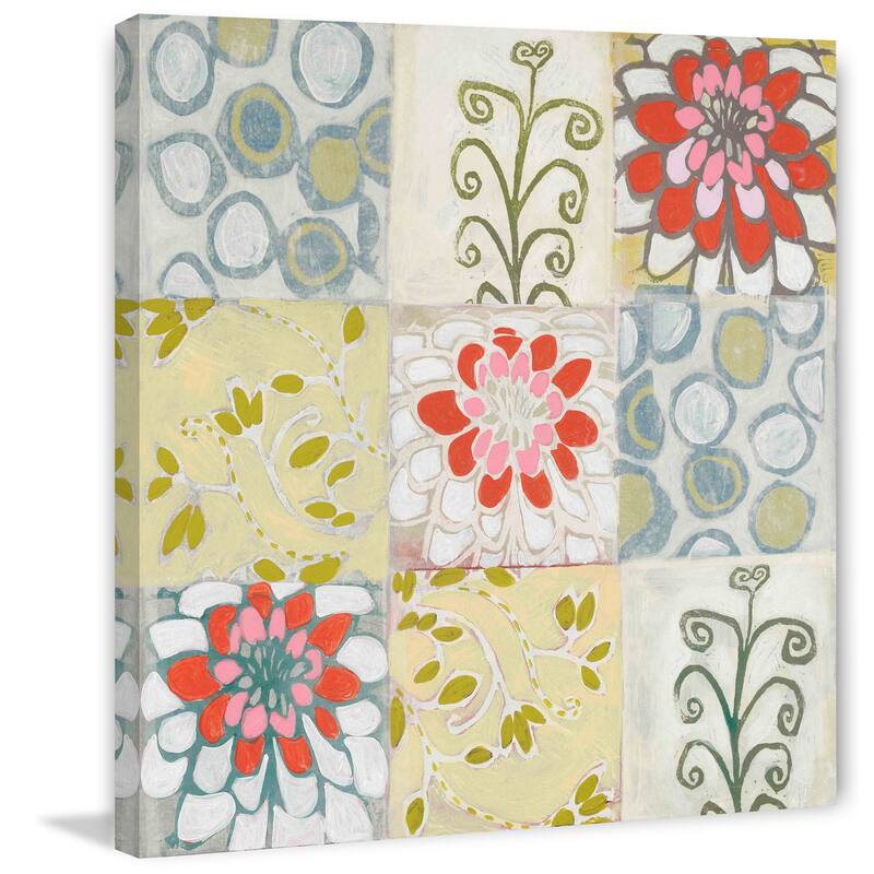 Marmont Hill - Dahlia Patches I Painting Print on Canvas - Multi-Color