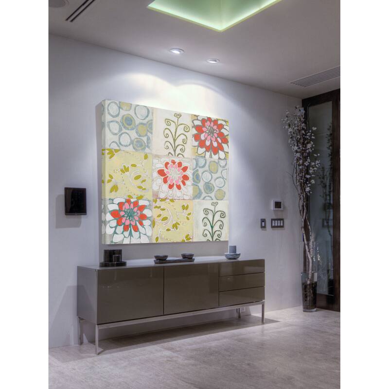 Marmont Hill - Dahlia Patches I Painting Print on Canvas - Multi-Color
