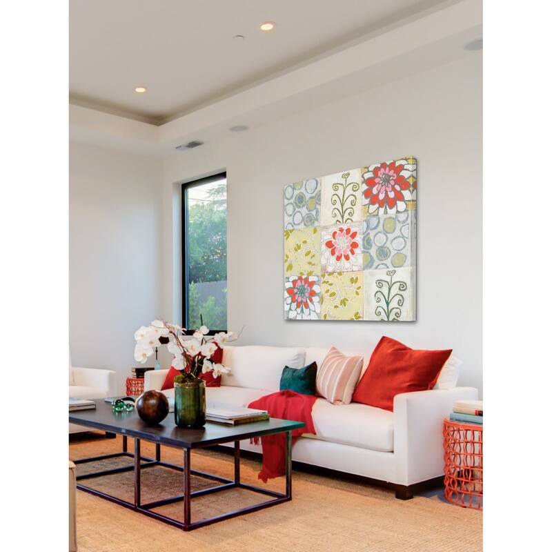 Marmont Hill - Dahlia Patches I Painting Print on Canvas - Multi-Color