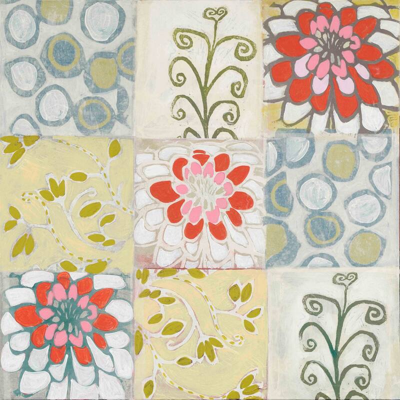 Marmont Hill - Dahlia Patches I Painting Print on Canvas - Multi-Color