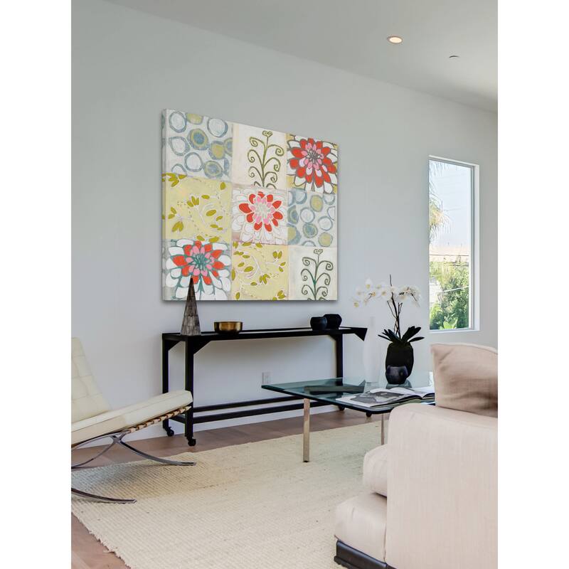 Marmont Hill - Dahlia Patches I Painting Print on Canvas - Multi-Color