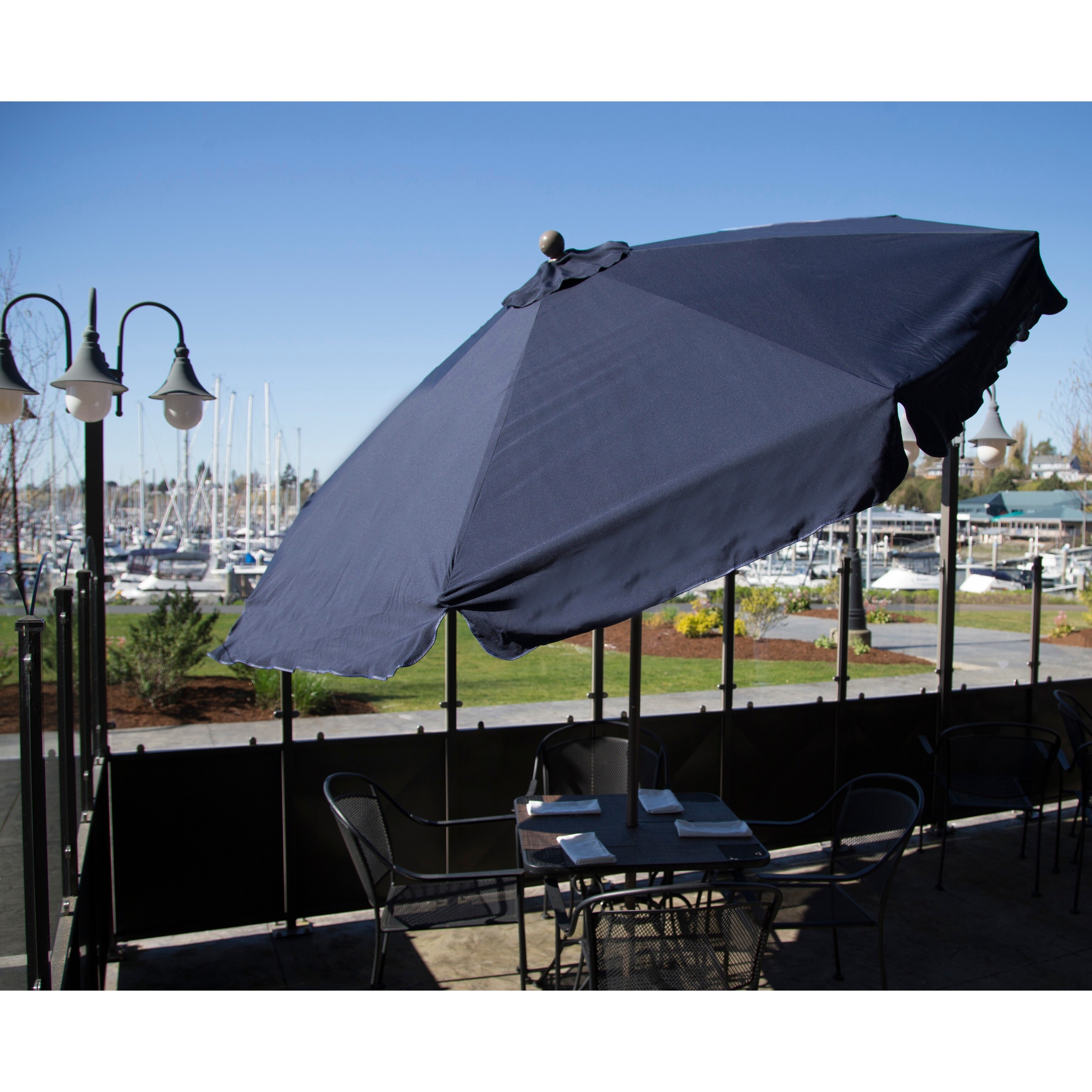 Shop 9 Foot Premium Dark Navy Blue Patio Umbrella Overstock 11079676