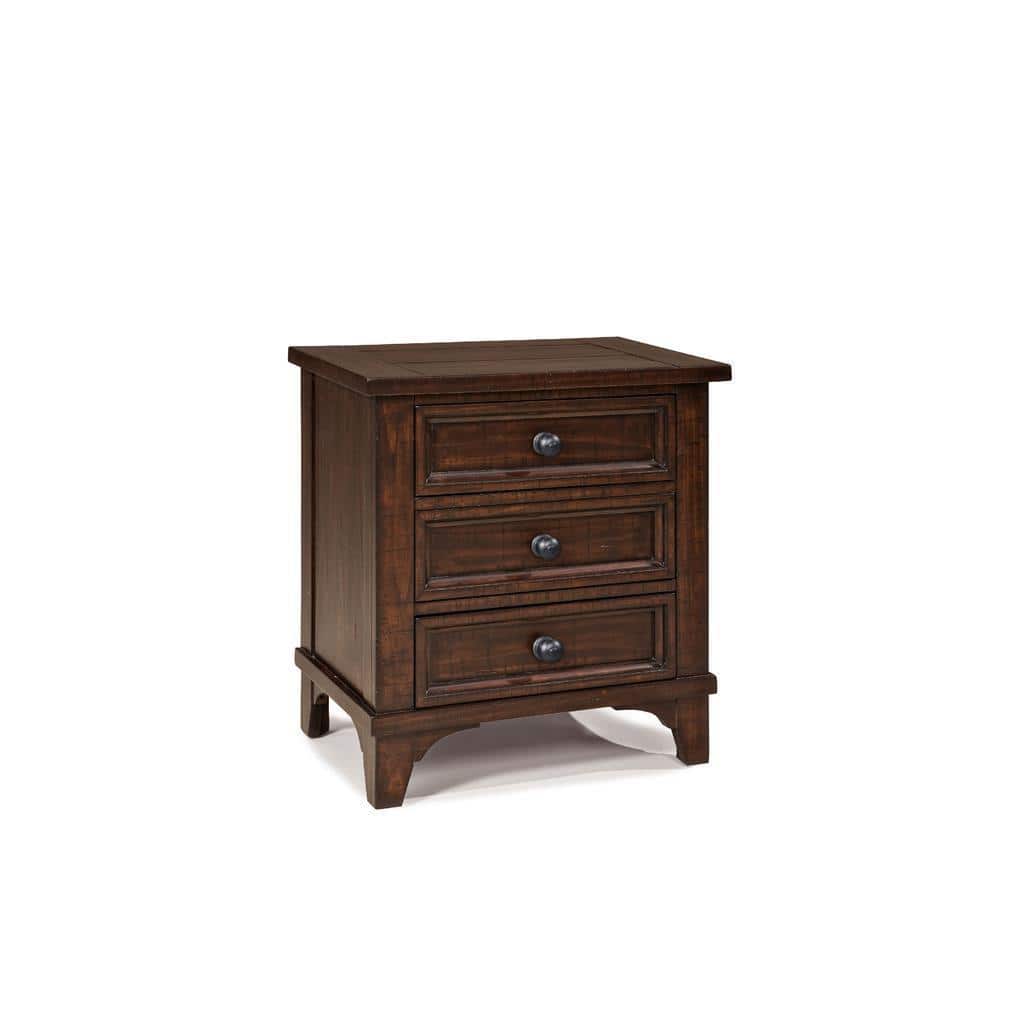 Intercon Hayden Solid Pine 3-Drawer Nightstand
