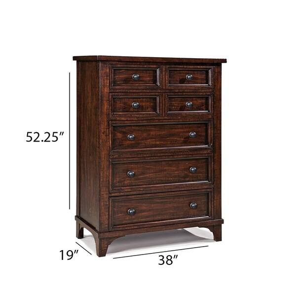 Shop Intercon Hayden Solid Pine 5 Drawer Chest Free Shipping