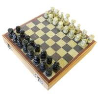 Handmade Soapstone 8-inch Chess Set (India) - Black