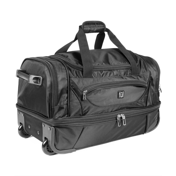 Shop Ful Sequential 20-inch Black Rolling Drop Bottom Duffel Bag - Free Shipping Today ...