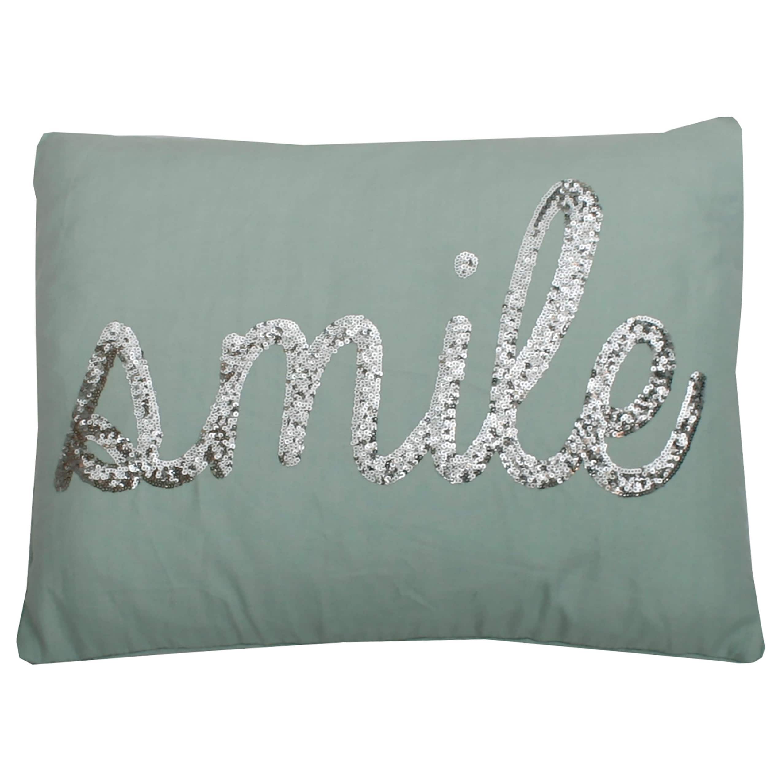 smile throw pillow