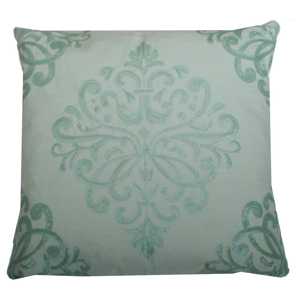 Thro by Marlo Lorenz Quinn Sequin Trellis Feather Filled 20-inch Pillow
