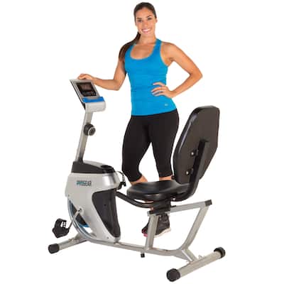 PROGEAR 555LXT Recumbent Bike with Workout Goal Setting Computer