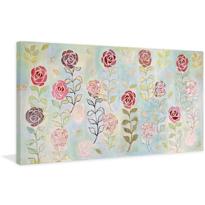 Marmont Hill - Floating Flora 1 Painting Print on Canvas - Multi-Color