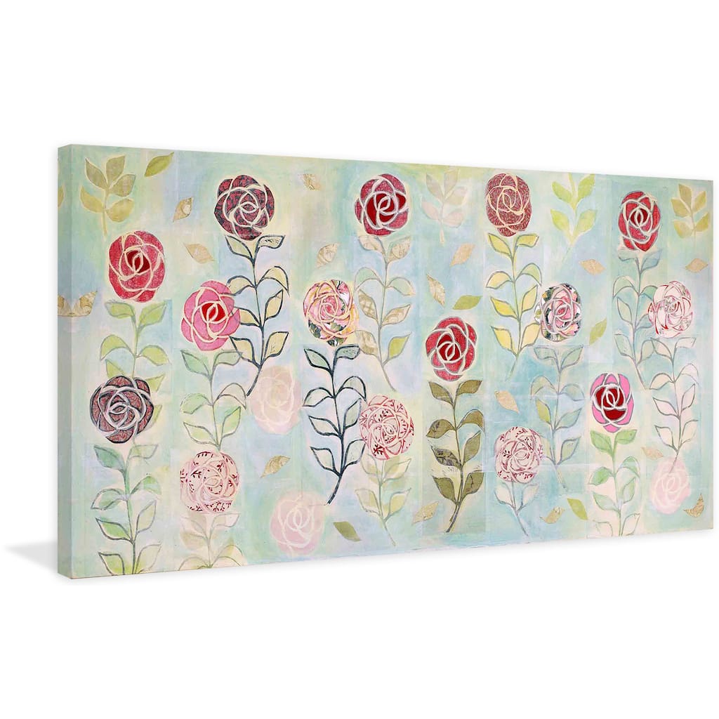 Marmont Hill - Floating Flora 1 Painting Print on Canvas - Multi-Color