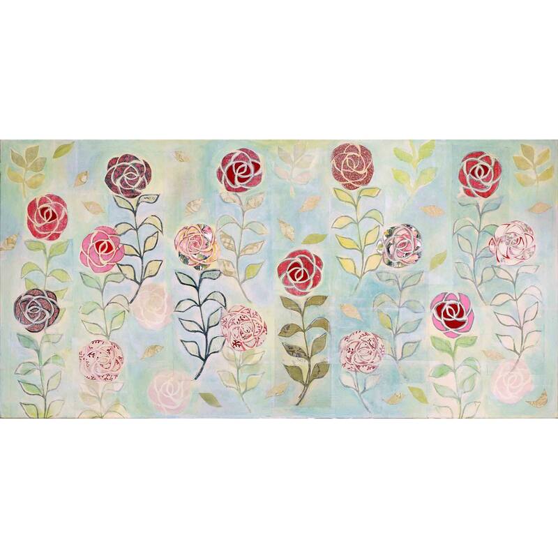 Marmont Hill - Floating Flora 1 Painting Print on Canvas - Multi-Color