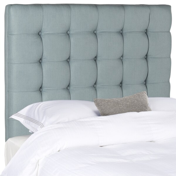 Shop Safavieh Lamar Slate Blue Upholstered Tufted Headboard (King