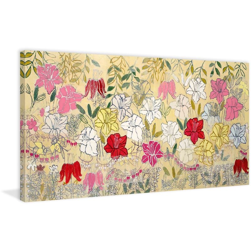 Marmont Hill - Lilies Painting Print on Canvas - Multi-Color