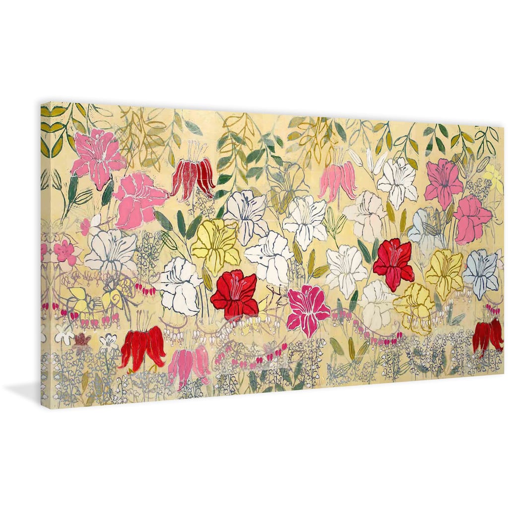 Marmont Hill - Lilies Painting Print on Canvas - Multi-Color