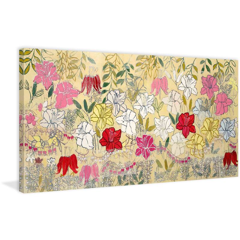 Marmont Hill - Lilies Painting Print on Canvas - Multi-Color