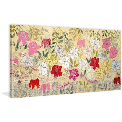 Marmont Hill - Lilies Painting Print on Canvas - Multi-Color