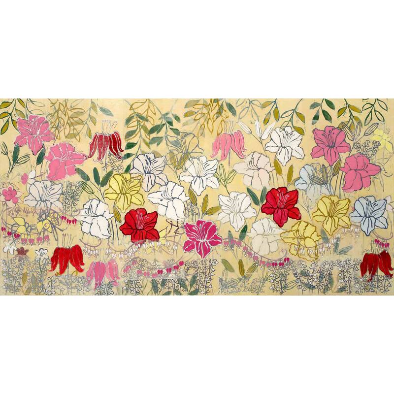 Marmont Hill - Lilies Painting Print on Canvas - Multi-Color