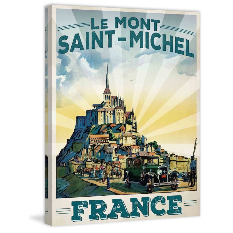 Marmont Hill - Le Mont Saint-Michel Painting Print on Canvas - Multi-Color