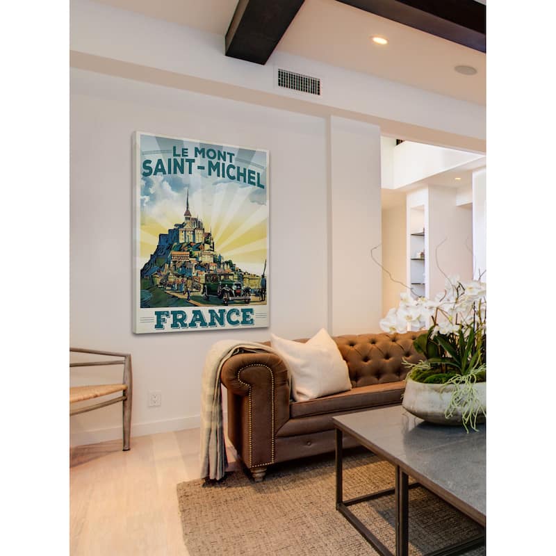 Marmont Hill - Le Mont Saint-Michel Painting Print on Canvas - Multi-Color