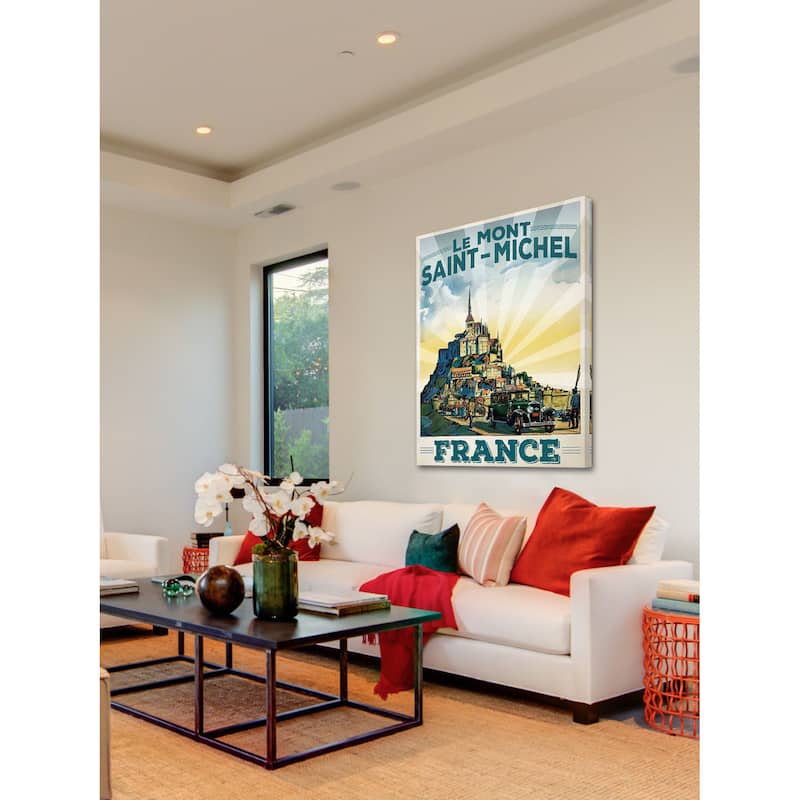 Marmont Hill - Le Mont Saint-Michel Painting Print on Canvas - Multi-Color