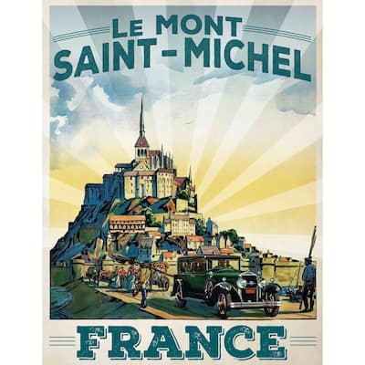 Marmont Hill - Le Mont Saint-Michel Painting Print on Canvas - Multi-Color