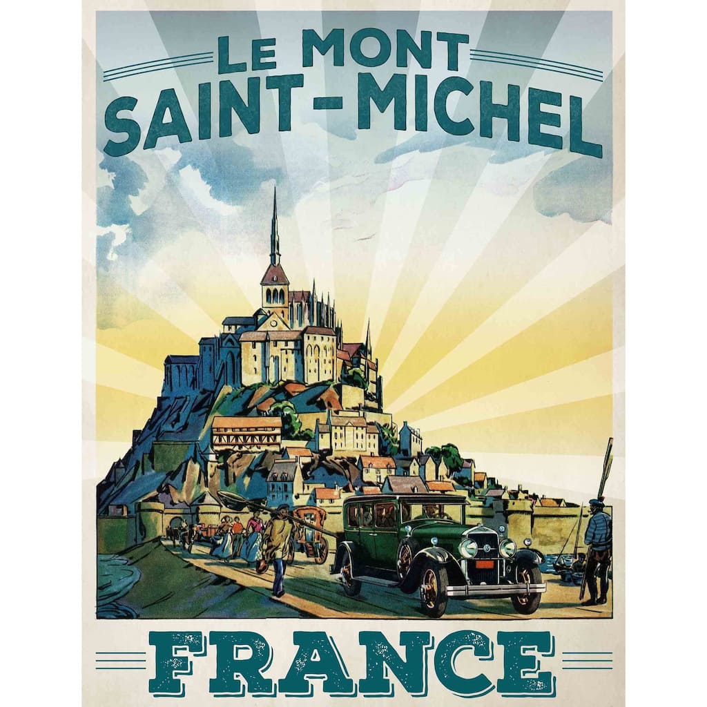 Marmont Hill - Le Mont Saint-Michel Painting Print on Canvas - Multi-Color