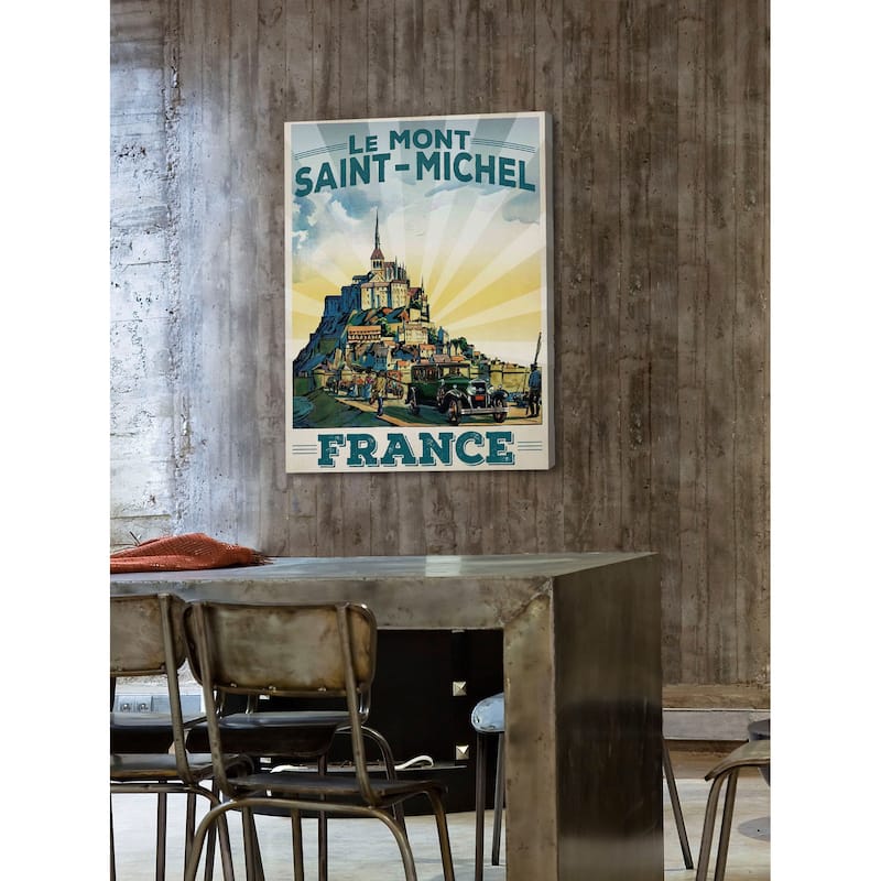 Marmont Hill - Le Mont Saint-Michel Painting Print on Canvas - Multi-Color