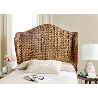 SAFAVIEH Nadine Brown Woven Wingback Headboard (Twin)