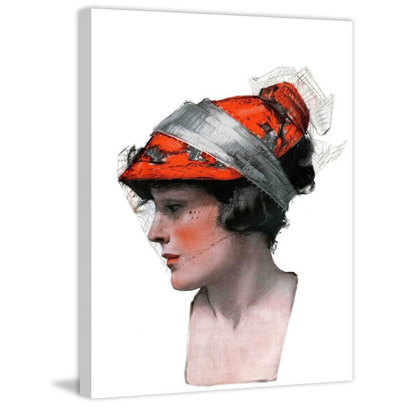 Marmont Hill - Woman's Profile by Neysa McMein Painting Print on Canvas - Multi-Color