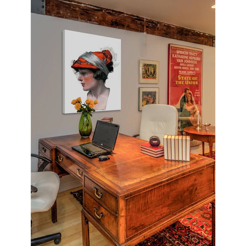 Marmont Hill - Woman's Profile by Neysa McMein Painting Print on Canvas - Multi-Color