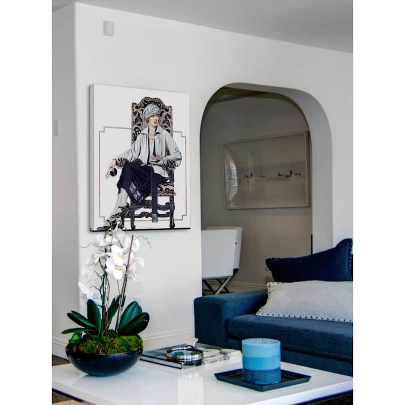 Marmont Hill - Seated Woman by Coles Phillips Painting Print on Canvas - Multi-Color