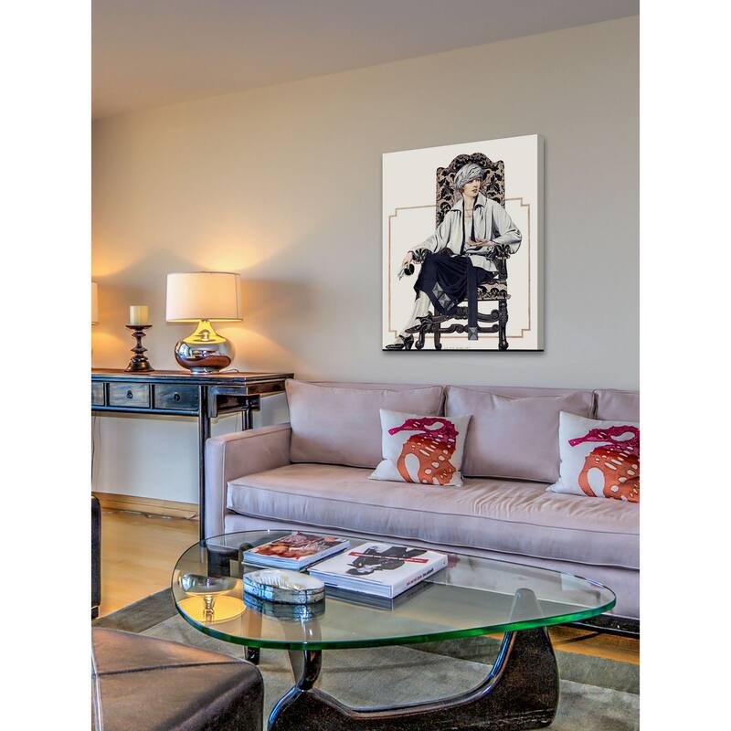 Marmont Hill - Seated Woman by Coles Phillips Painting Print on Canvas - Multi-Color