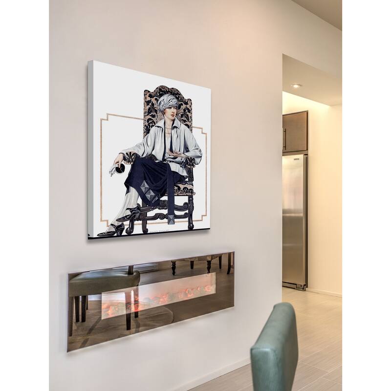 Marmont Hill - Seated Woman by Coles Phillips Painting Print on Canvas - Multi-Color
