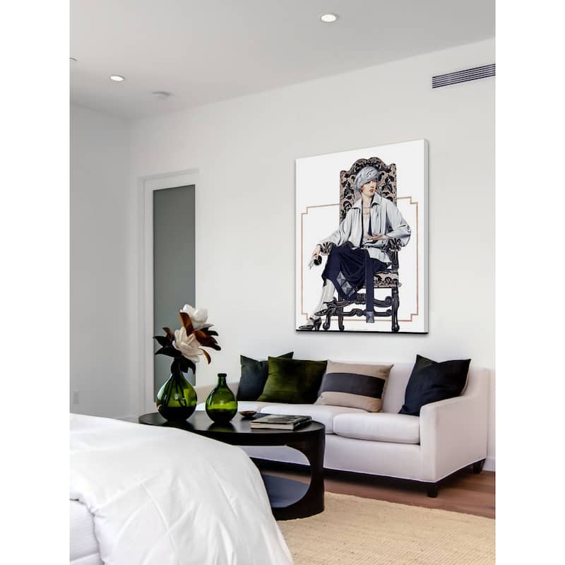 Marmont Hill - Seated Woman by Coles Phillips Painting Print on Canvas - Multi-Color