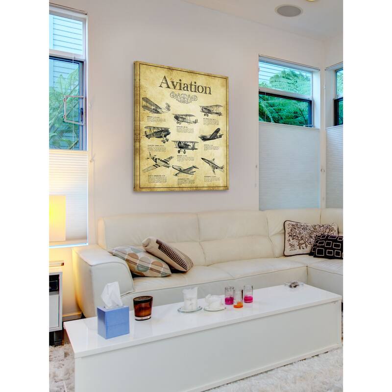 Marmont Hill - Aviation Guide Painting Print on Canvas - Multi-Color