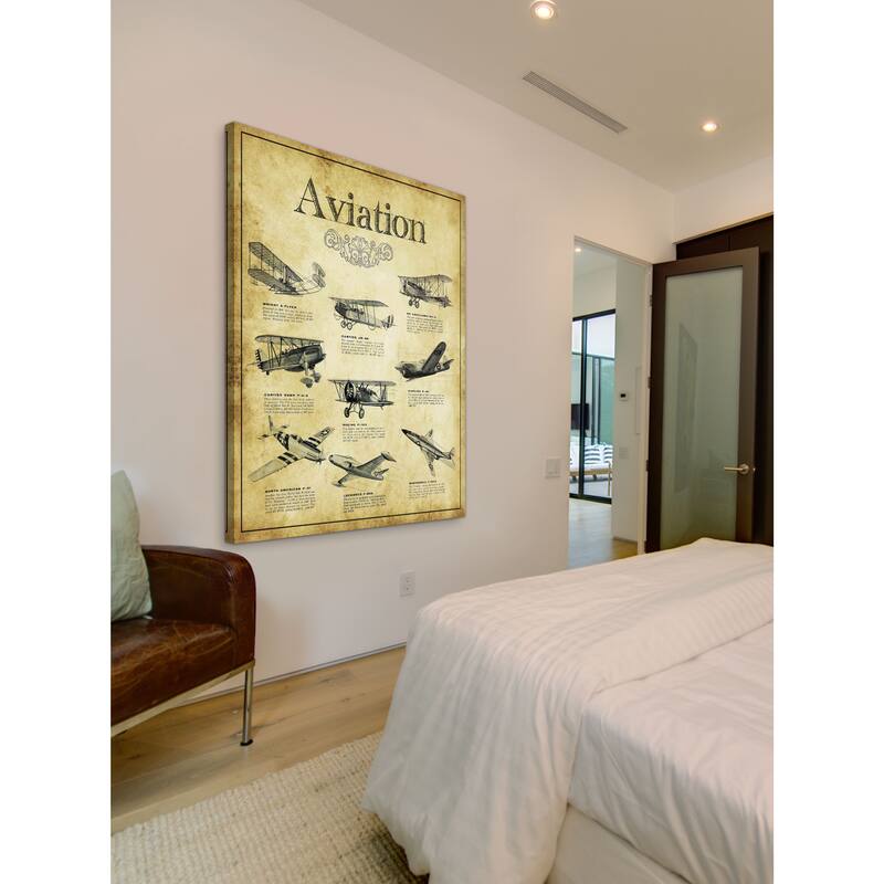 Marmont Hill - Aviation Guide Painting Print on Canvas - Multi-Color
