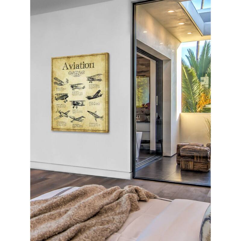 Marmont Hill - Aviation Guide Painting Print on Canvas - Multi-Color