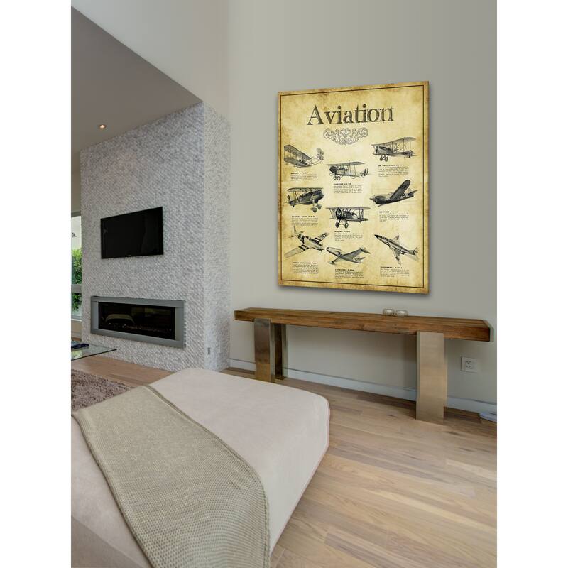 Marmont Hill - Aviation Guide Painting Print on Canvas - Multi-Color