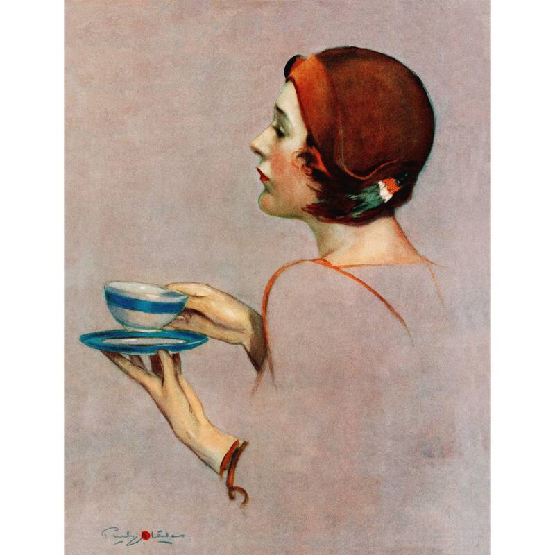 Marmont Hill - Cup of Java by Penrhyn Stanlaws Painting Print on Canvas - Multi-Color