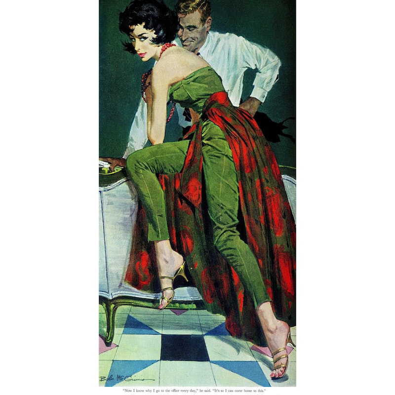 Marmont Hill - The Other Wife by Robert McGinnis Painting Print on Canvas - Multi-Color